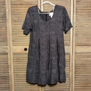 Casual Corner short sleeve black/white polka dot dress Size Small